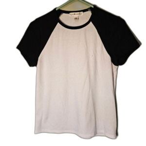 Eye Candy Girls Junior L Black & White‎ Soft Short-Sleeve Tee Casual